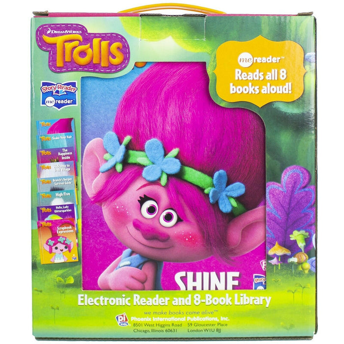 Dreamworks Trolls Electronic Me Reader Jr and 8 Look and Find Sound Book Library